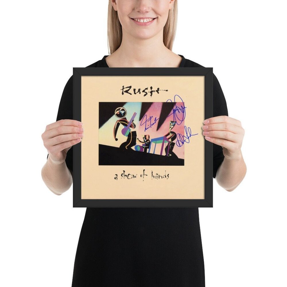 Rush Framed signed A Show Of Hands album Framed Reprint